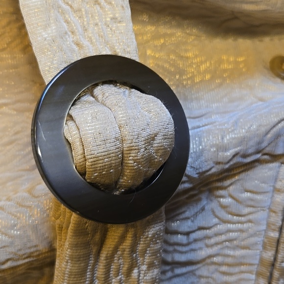 Jones N.Y.-Cream textured short cream jkt with belt Sz L - Picture 9 of 12